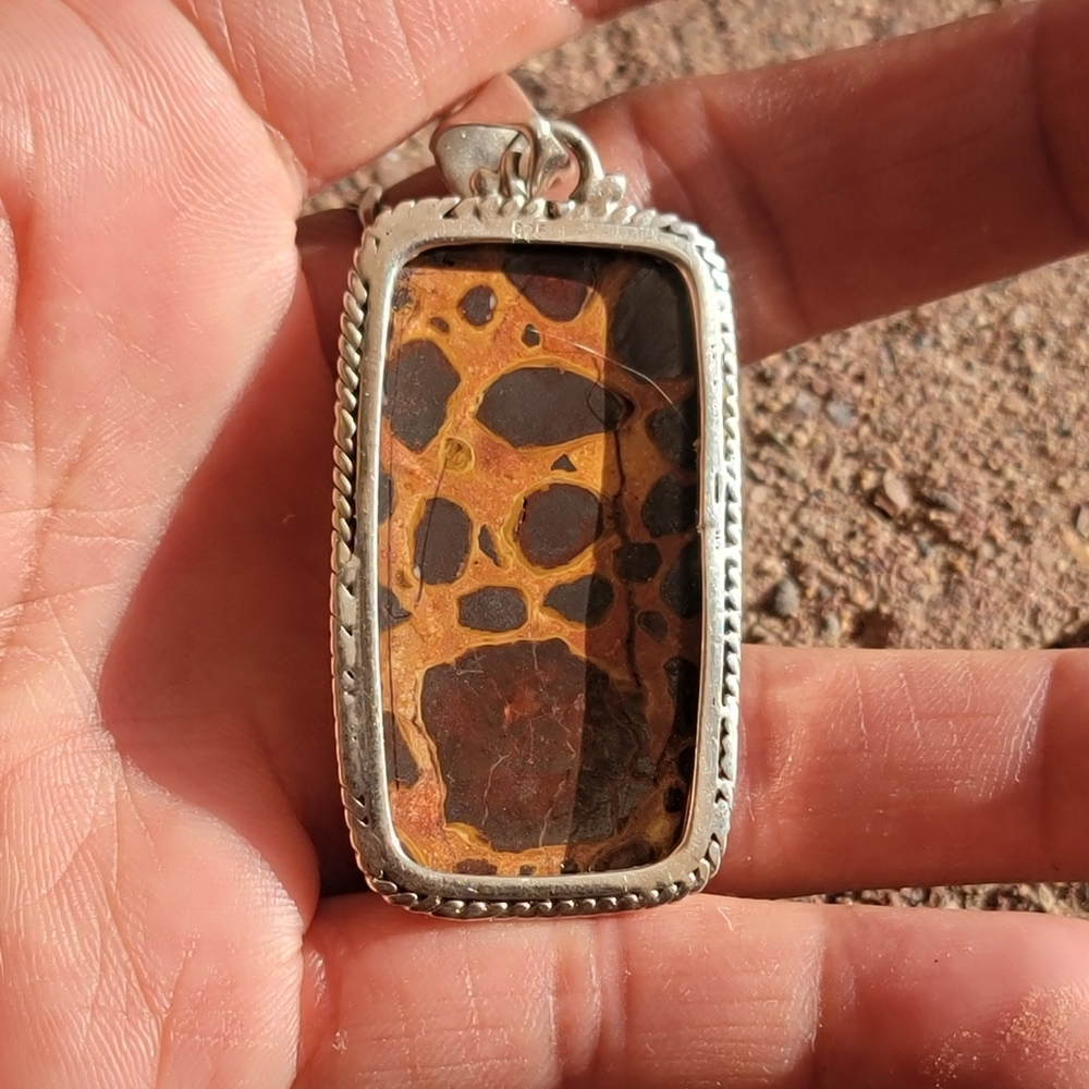 Large Rare Gemstone Bauxite Solid 925 Sterling Si… - image 7